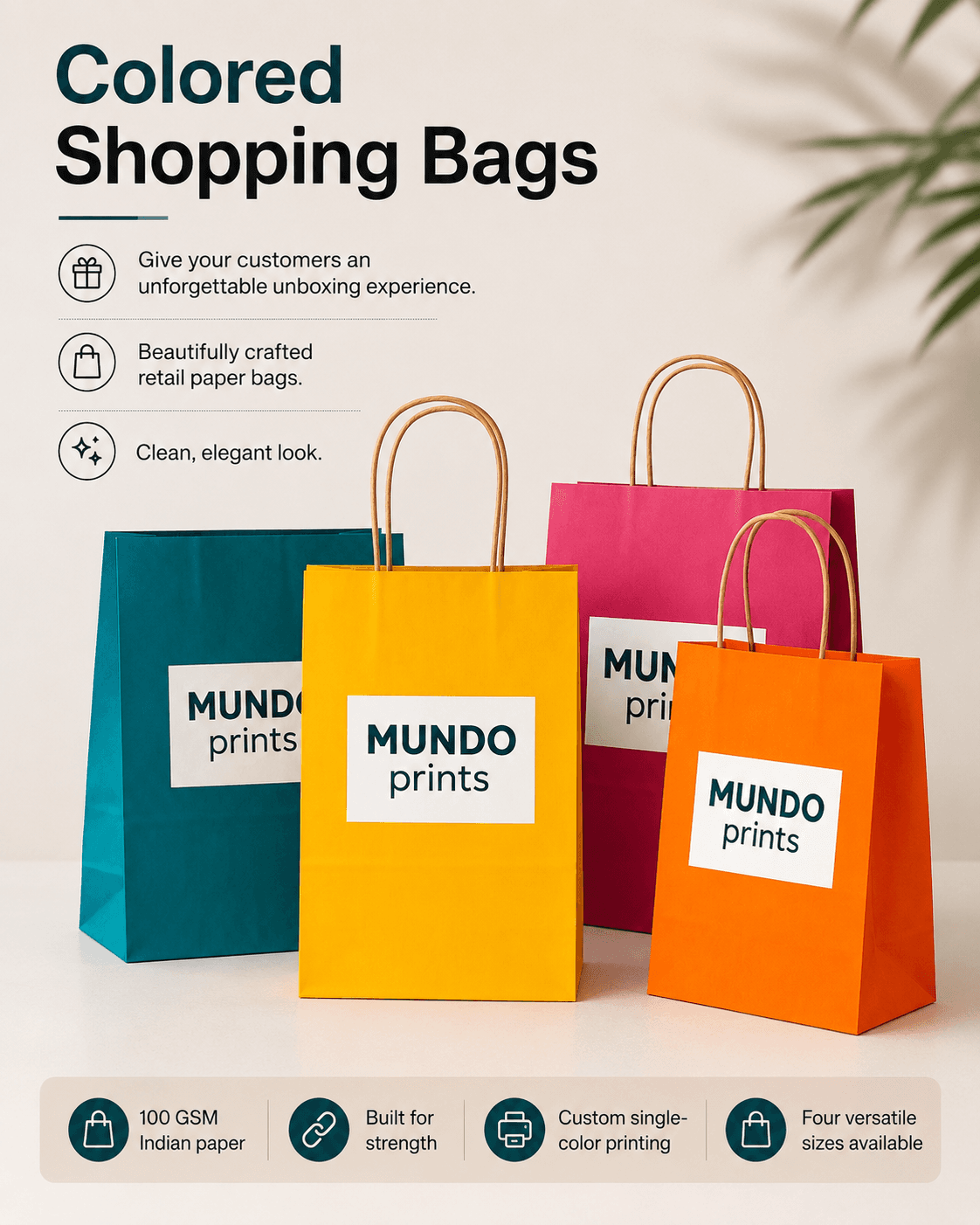 Colored Shopping Bags